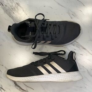 Adidas Black and White Running Shoes